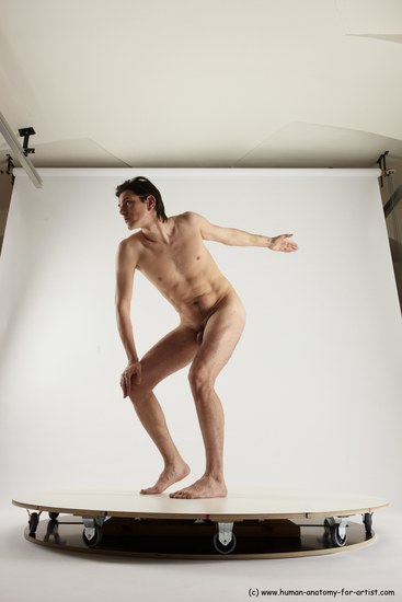 Nude Man White Standing poses - ALL Slim Short Brown Standing poses - simple Multi angles poses Realistic