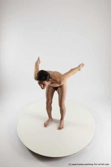 Nude Man White Standing poses - ALL Slim Short Brown Standing poses - simple Multi angles poses Realistic