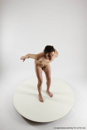 Nude Man White Standing poses - ALL Slim Short Brown Standing poses - simple Multi angles poses Realistic