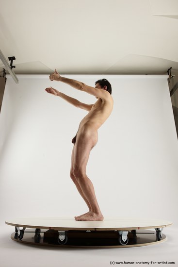 Nude Man White Standing poses - ALL Slim Short Brown Standing poses - simple Multi angles poses Realistic