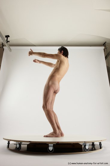 Nude Man White Standing poses - ALL Slim Short Brown Standing poses - simple Multi angles poses Realistic