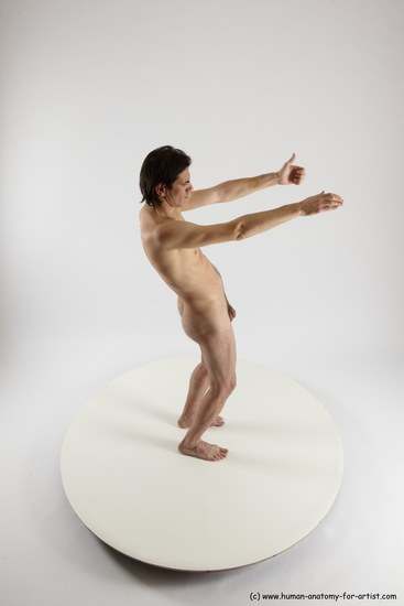 Nude Man White Standing poses - ALL Slim Short Brown Standing poses - simple Multi angles poses Realistic