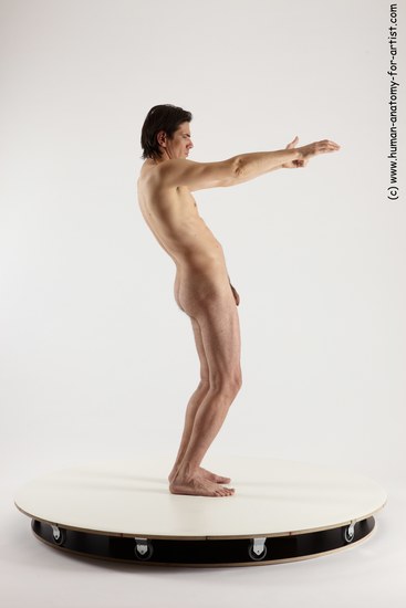 Nude Man White Standing poses - ALL Slim Short Brown Standing poses - simple Multi angles poses Realistic