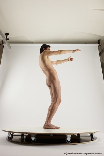 Nude Man White Standing poses - ALL Slim Short Brown Standing poses - simple Multi angles poses Realistic