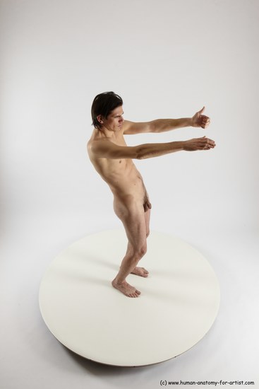 Nude Man White Standing poses - ALL Slim Short Brown Standing poses - simple Multi angles poses Realistic