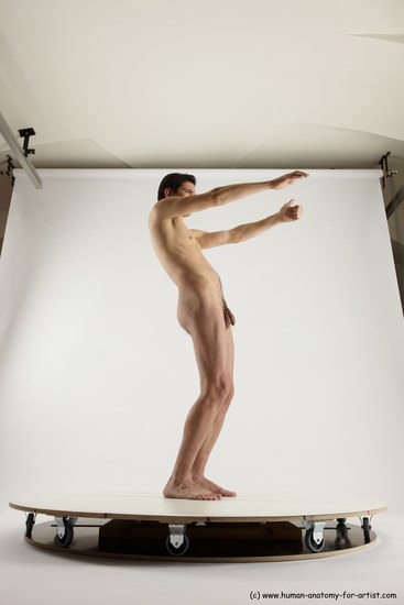 Nude Man White Standing poses - ALL Slim Short Brown Standing poses - simple Multi angles poses Realistic