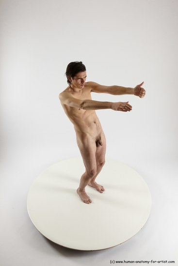 Nude Man White Standing poses - ALL Slim Short Brown Standing poses - simple Multi angles poses Realistic