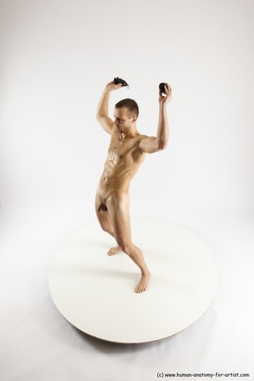 Nude Fighting Man White Standing poses - ALL Slim Short Brown Standing poses - simple Multi angles poses Realistic