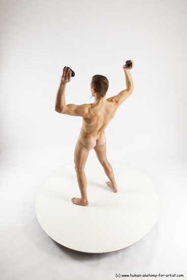 Nude Fighting Man White Standing poses - ALL Slim Short Brown Standing poses - simple Multi angles poses Realistic