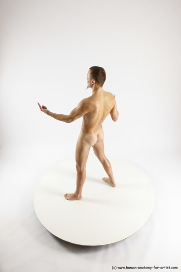 Nude Fighting Man White Standing poses - ALL Slim Short Brown Standing poses - simple Multi angles poses Realistic