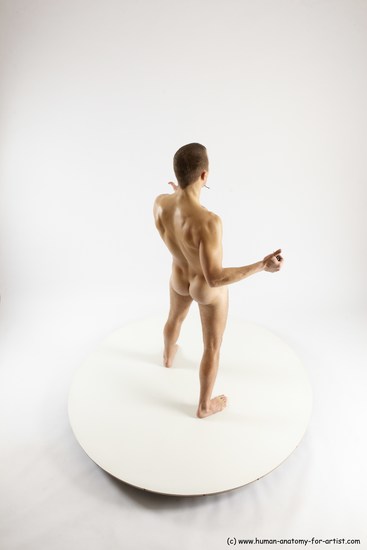 Nude Fighting Man White Standing poses - ALL Slim Short Brown Standing poses - simple Multi angles poses Realistic