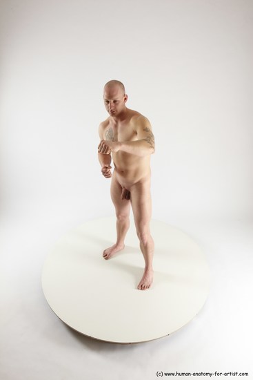 Nude Man White Standing poses - ALL Slim Bald Standing poses - simple Multi angles poses Realistic