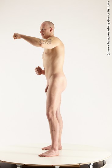 Nude Man White Standing poses - ALL Slim Bald Standing poses - simple Multi angles poses Realistic