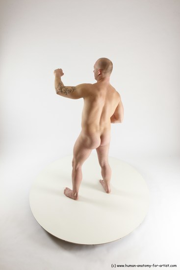 Nude Man White Standing poses - ALL Slim Bald Standing poses - simple Multi angles poses Realistic