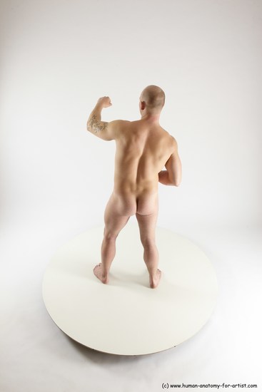 Nude Man White Standing poses - ALL Slim Bald Standing poses - simple Multi angles poses Realistic