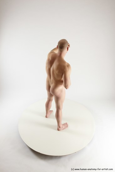 Nude Man White Standing poses - ALL Slim Bald Standing poses - simple Multi angles poses Realistic