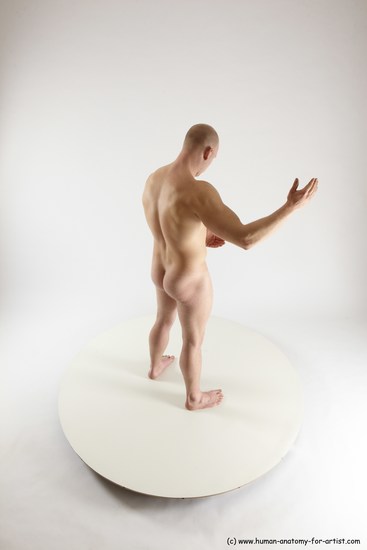 Nude Man White Standing poses - ALL Slim Bald Standing poses - simple Multi angles poses Realistic