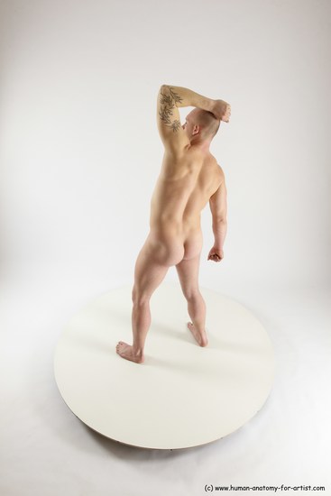 Nude Man White Standing poses - ALL Slim Bald Standing poses - simple Multi angles poses Realistic