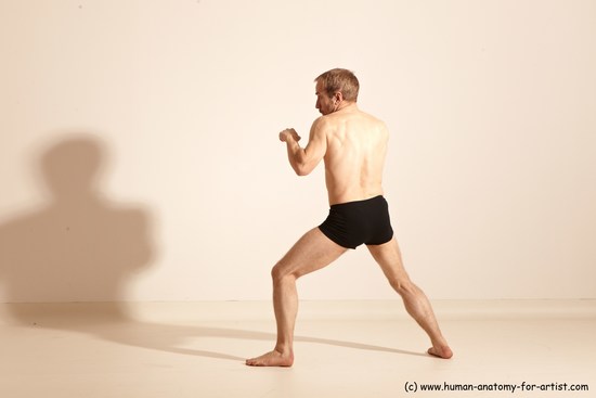 Underwear Martial art Man White Moving poses Athletic Short Blond Dynamic poses Academic