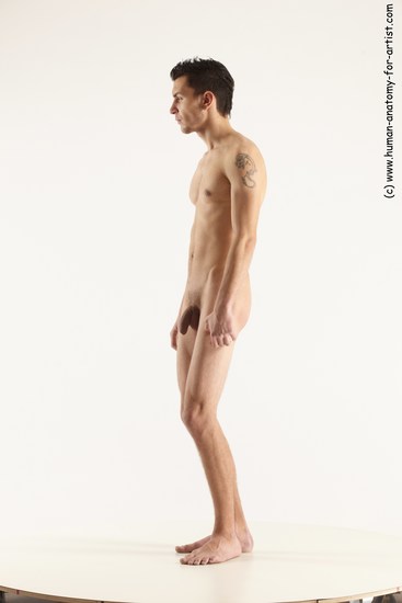 Nude Man White Standing poses - ALL Athletic Short Brown Standing poses - simple Multi angles poses Realistic