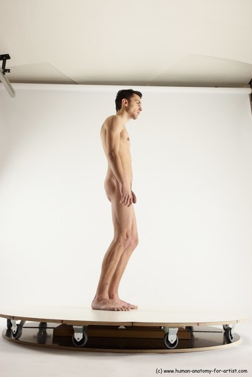 Nude Man White Standing poses - ALL Athletic Short Brown Standing poses - simple Multi angles poses Realistic