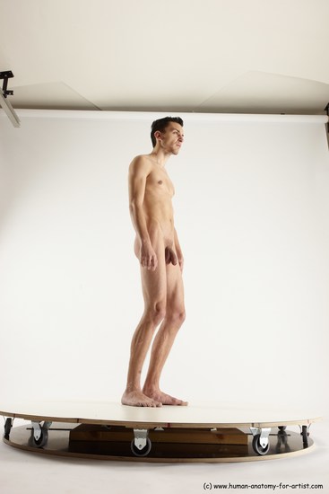 Nude Man White Standing poses - ALL Athletic Short Brown Standing poses - simple Multi angles poses Realistic