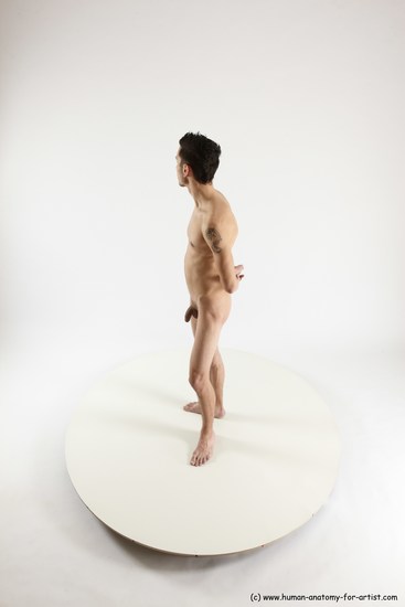 Nude Man White Standing poses - ALL Athletic Short Brown Standing poses - simple Multi angles poses Realistic