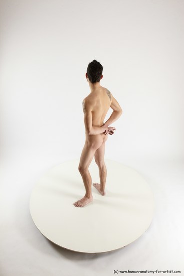 Nude Man White Standing poses - ALL Athletic Short Brown Standing poses - simple Multi angles poses Realistic