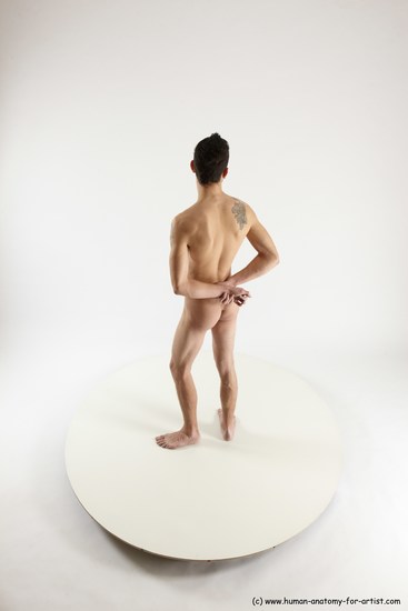 Nude Man White Standing poses - ALL Athletic Short Brown Standing poses - simple Multi angles poses Realistic