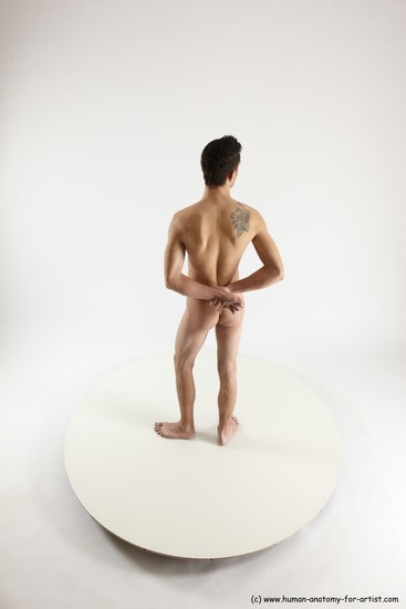 Nude Man White Standing poses - ALL Athletic Short Brown Standing poses - simple Multi angles poses Realistic