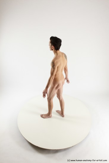 Nude Man White Standing poses - ALL Athletic Short Brown Standing poses - simple Multi angles poses Realistic