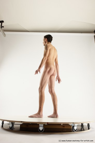 Nude Man White Standing poses - ALL Athletic Short Brown Standing poses - simple Multi angles poses Realistic