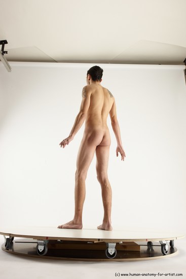 Nude Man White Standing poses - ALL Athletic Short Brown Standing poses - simple Multi angles poses Realistic