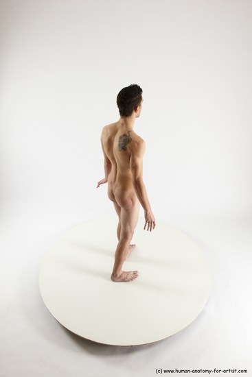 Nude Man White Standing poses - ALL Athletic Short Brown Standing poses - simple Multi angles poses Realistic