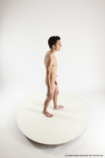 Nude Man White Standing poses - ALL Athletic Short Brown Standing poses - simple Multi angles poses Realistic