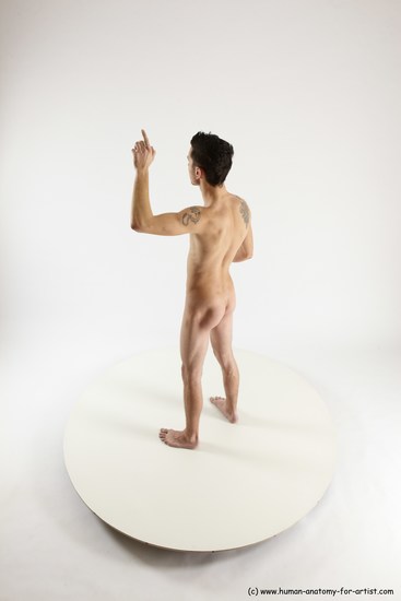 Nude Man White Standing poses - ALL Athletic Short Brown Standing poses - simple Multi angles poses Realistic