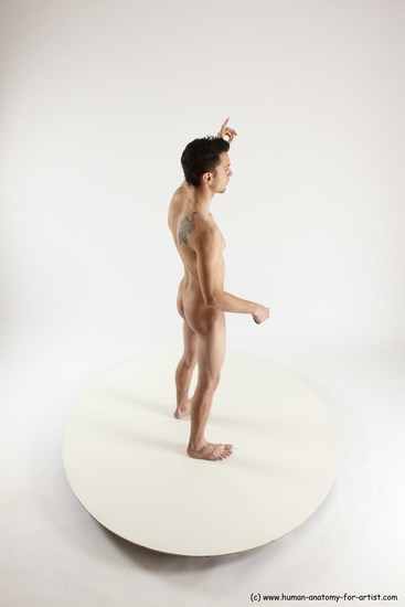 Nude Man White Standing poses - ALL Athletic Short Brown Standing poses - simple Multi angles poses Realistic