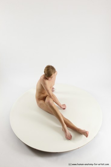 Nude Man White Sitting poses - simple Underweight Medium Brown Sitting poses - ALL Multi angles poses Realistic