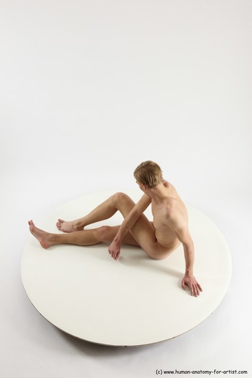 Nude Man White Sitting poses - simple Underweight Medium Brown Sitting poses - ALL Multi angles poses Realistic