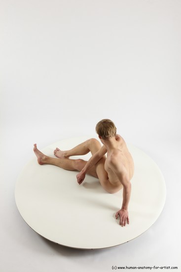 Nude Man White Sitting poses - simple Underweight Medium Brown Sitting poses - ALL Multi angles poses Realistic