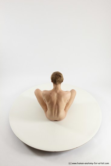 Nude Man White Sitting poses - simple Underweight Medium Brown Sitting poses - ALL Multi angles poses Realistic