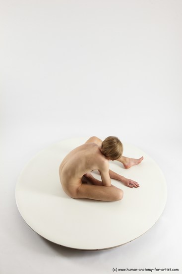 Nude Man White Sitting poses - simple Underweight Medium Brown Sitting poses - ALL Multi angles poses Realistic