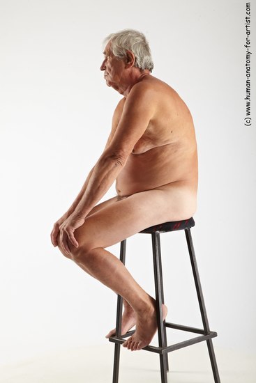 Nude Man White Sitting poses - simple Average Short Grey Sitting poses - ALL Realistic