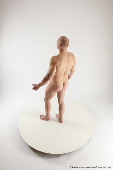 Nude Man White Standing poses - ALL Slim Bald Standing poses - simple Multi angles poses Realistic