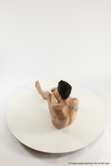 Nude Man White Sitting poses - simple Athletic Short Brown Sitting poses - ALL Multi angles poses Realistic