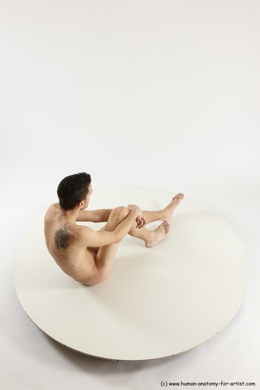 Nude Man White Sitting poses - simple Athletic Short Brown Sitting poses - ALL Multi angles poses Realistic