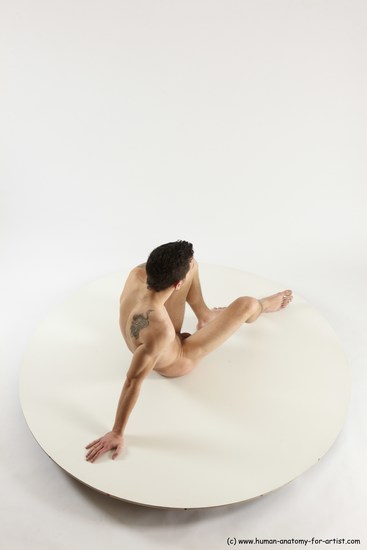 Nude Man White Sitting poses - simple Athletic Short Brown Sitting poses - ALL Multi angles poses Realistic