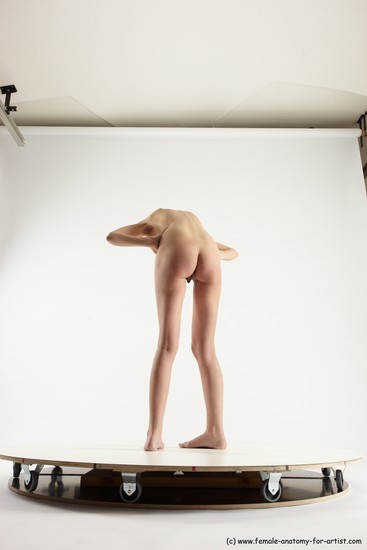 Nude White Standing poses - ALL Slim Bald Standing poses - bend over Multi angles poses Realistic