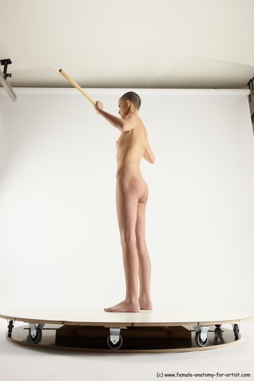 Nude White Standing poses - ALL Slim Bald Standing poses - simple Multi angles poses Realistic