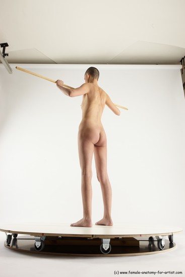 Nude White Standing poses - ALL Slim Bald Standing poses - simple Multi angles poses Realistic